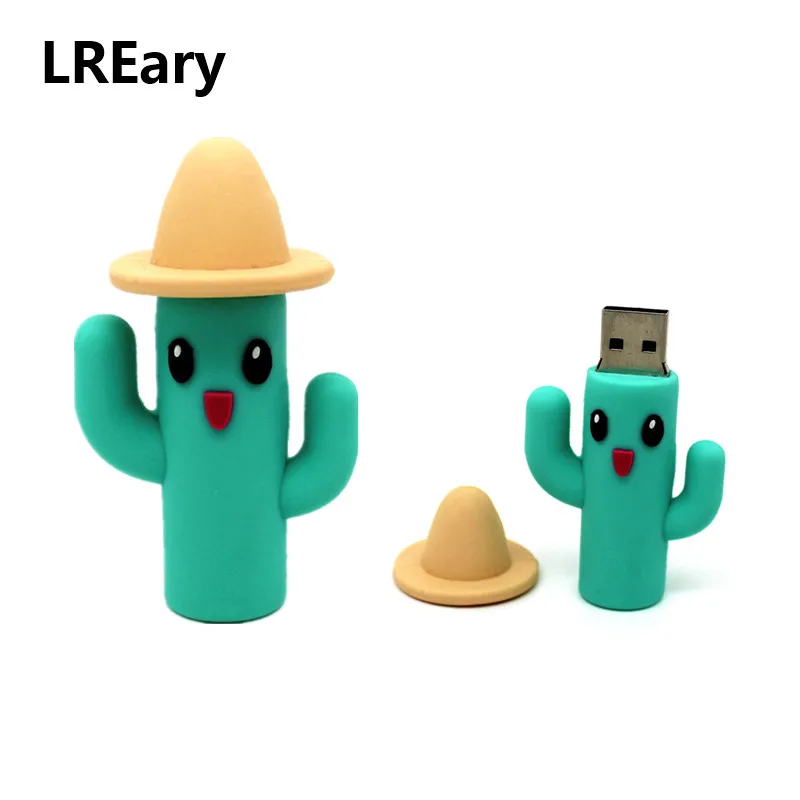 

cute green plant cactus usb flash drive pendrive disk memory stick Pen drive mini gift 128mb 4GB 8GB 16GB 32GB 64gb