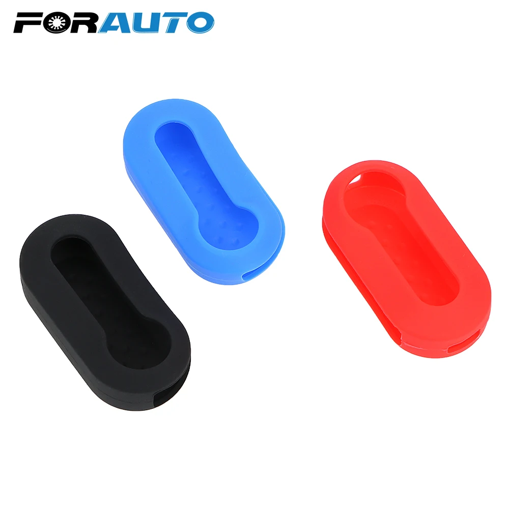 

Car Key Case Shell Silicone Key Bag Cover Protector Replacement For FIAT 500 Punto Ducato Stilo Panda Doblo Auto Accessories
