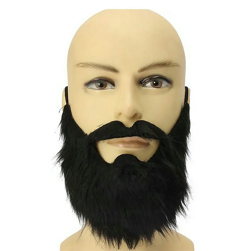 

1 pc Halloween Mask Artificial Beard Fake Mustache Funny Mask Costume Party Facial Game Black Whisker Halloween Party Supplies