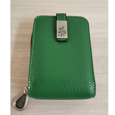 Orabird многоцветный модный держатель для карт для женщин натуральная кожа мягкий кошелек для кредитных карт минималистичный кошелек женские кошельки - Цвет: Зеленый