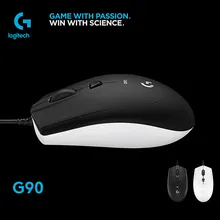 Logitech G90, обновленная 2500 точек/дюйм, 4 клавиши, игровая мышь, проводная оптическая геймерская мышь, компьютерная мышь, игры, Usb, для ноутбука, ПК, рабочего стола