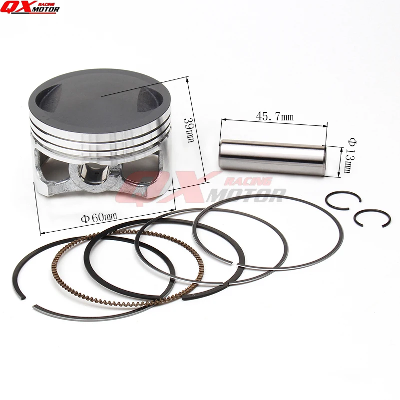 

60mm Piston 13mm Pin Piston Ring Set For YINXIANG YX150cc 160cc Engine 150cc Horizontal EngineKayo Apollo Bosuer Dirt Pit Bike