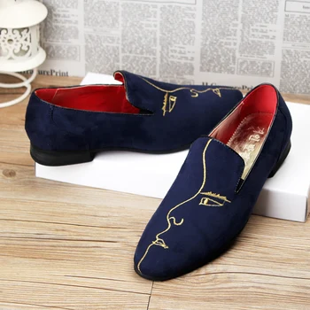 

Fashion Men Casual Shoes Business Scrub Leather Shoes Hair Stylist Flats Male Suede Oxfords Men Leather Shoes zapatillas hombre