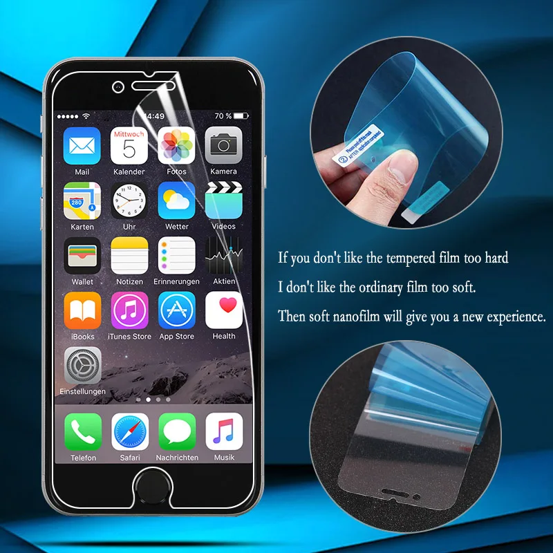Взрывозащищенная пленка из фольги для iPhone 7 6 X SE 2020 Защитная 11 Pro XR XS Max 5 6S 8