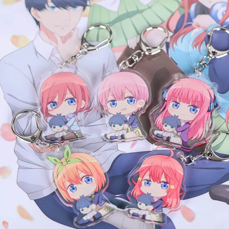 

2019 New Creative Keychain Double Sided Key Chain Acrylic Pendant Anime Figure Transparent Cartoon Key Ring Accessories