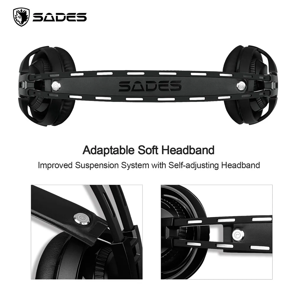 SADES R2 USB 7 1 канала Игровые наушники компьютерная игра гарнитура стерео бас с