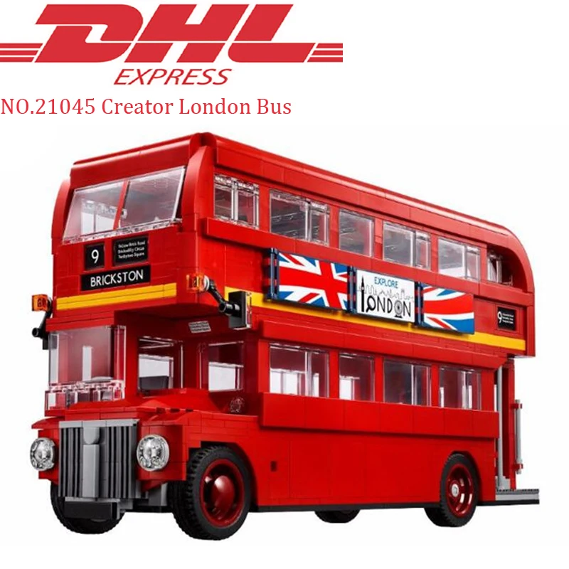 

Lepin 21045 1716Pcs Technic Creator London Bus Set Legoing 10258 Educational Building Blocks Brick Toys For Children Model Gift