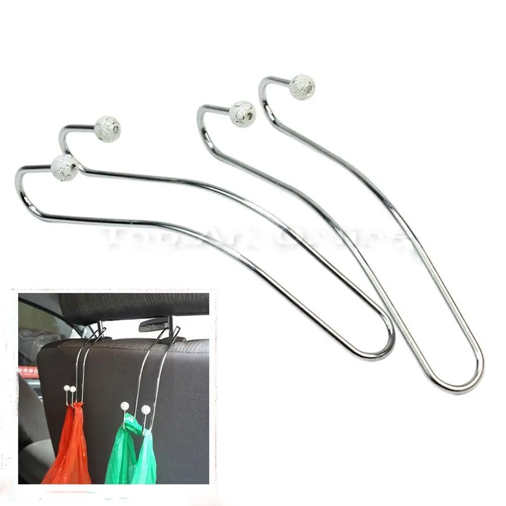 

2X Multi-functional Metal Auto Car Seat Headrest Hanger Bag Hook Holder for Bag Purse Cloth Grocery Storage Clip Car Coat Hanger