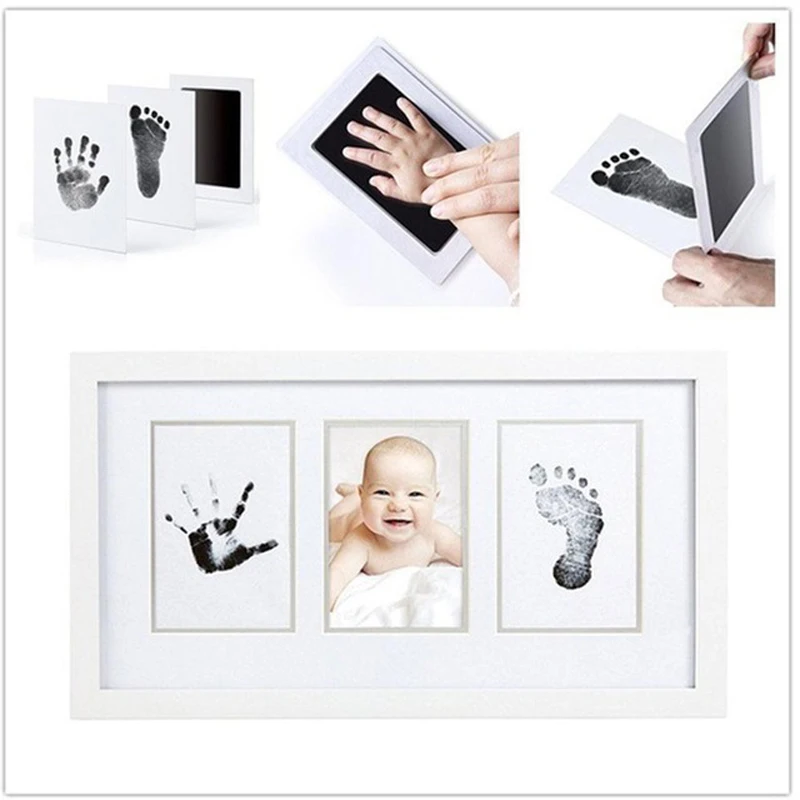 

BalleenShiny Baby Handprint Footprint Non-Toxic Newborn Imprint Hand Inkpad Watermark Infant Souvenirs Casting Clay Toys Gift