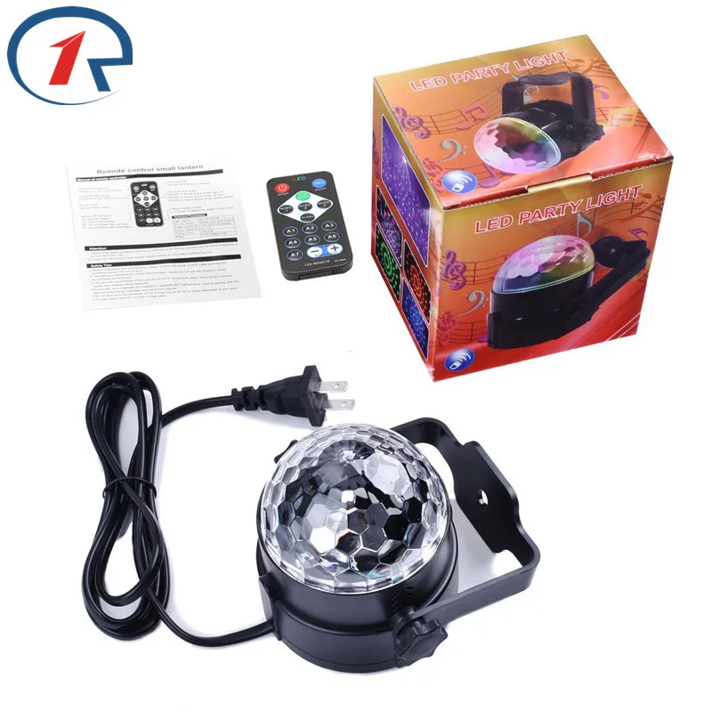 ZjRight Remote Crystal Rotat Ball LED Stage Light KTV bar dancing kids birthday gift Holiday dj Xmas party led lights decoration ZjRight Remote Crystal Rotat Ball LED Stage Light KTV bar dancing kids birthday gift Holiday dj Xmas party led lights decoration