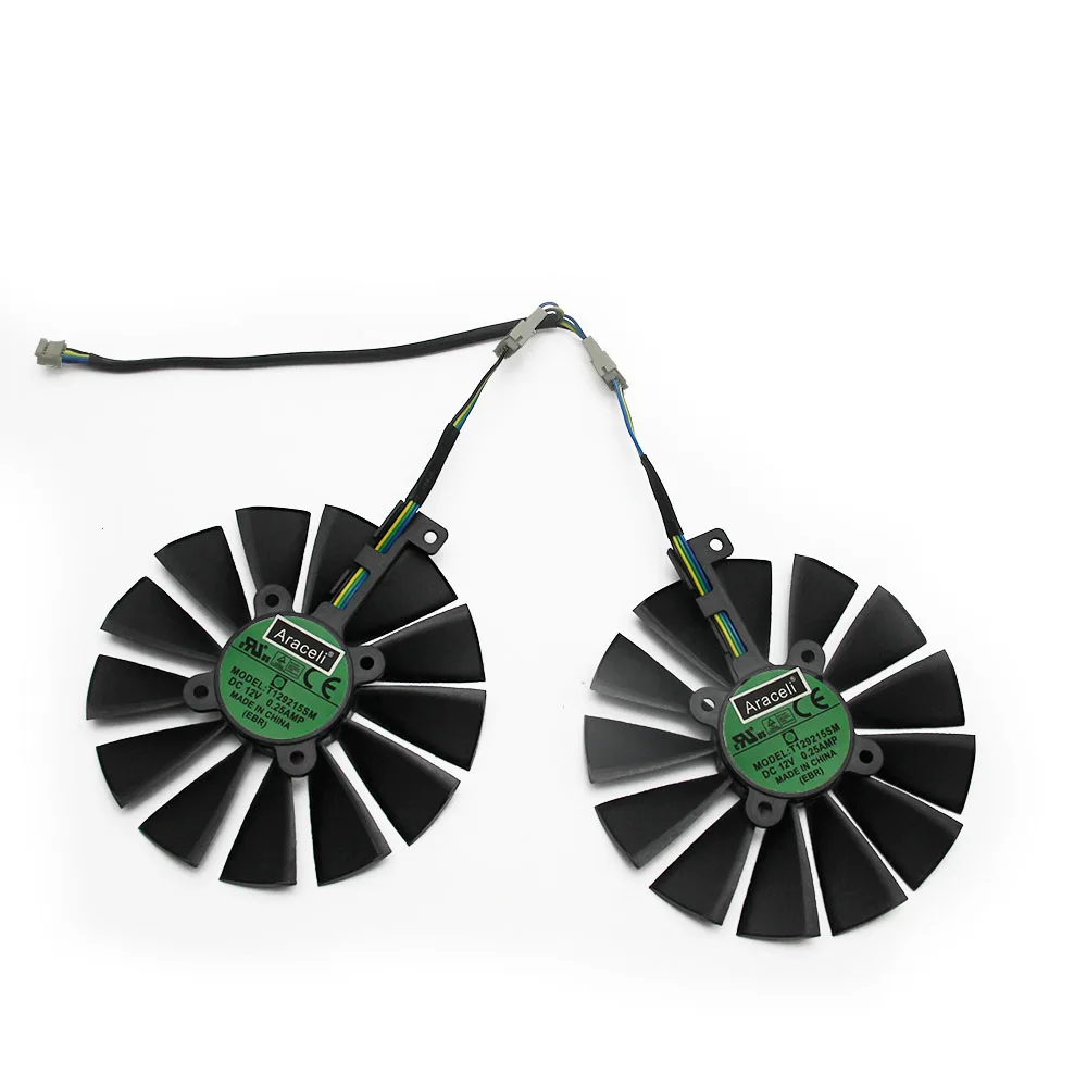 Free Shipping T129215SM 95mm Cooler Fan For ASUS STRIX RX 470 580 570 GTX 1050Ti 1070Ti 1080Ti Gaming Video Card Cooling Fan