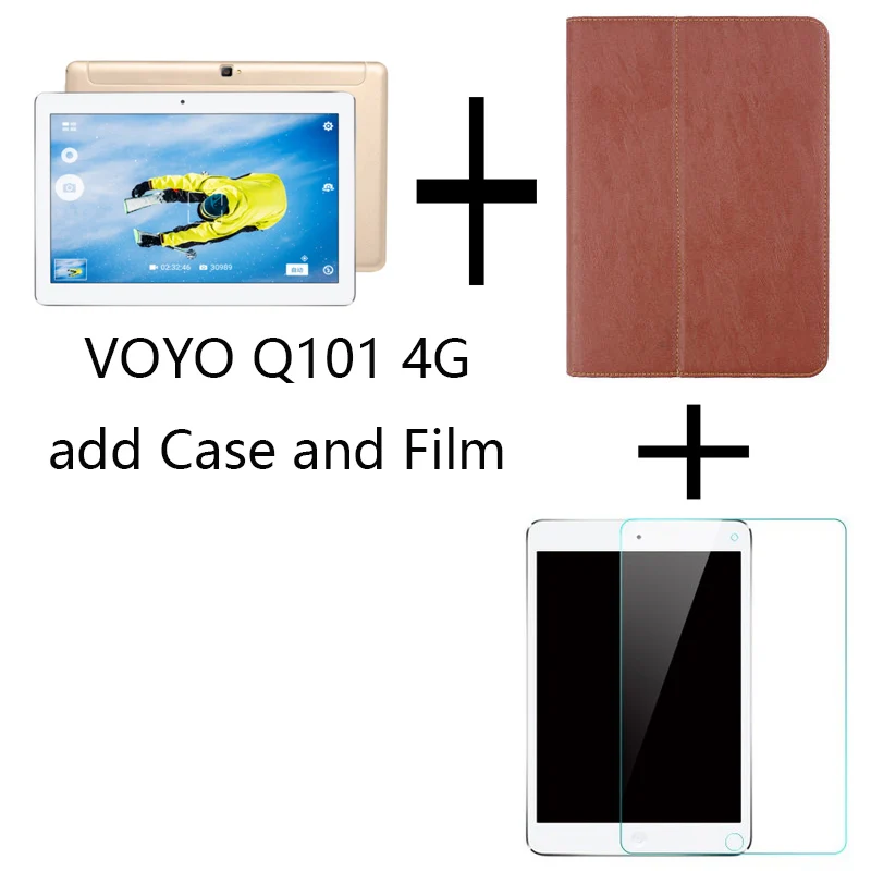 10,1 дюймов LTE Phablet VOYO Q101 4G MTK6753 Восьмиядерный 2 Гб ОЗУ 32 Гб ПЗУ 1920*1200 ips Android 7,0 LTE WCDMA GSM WiFi Dual-SIM gps - Комплект: add case and film