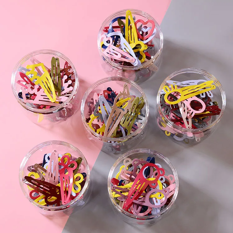 

20 sets of Korean children's colorful ins hairpins bb clip web celebrity clip headgear simple hair card female adult hair access