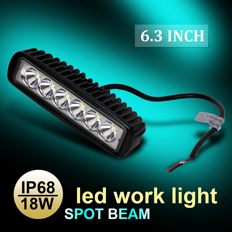6 3 18W LED Work Light High Power 5D PC Lens Spot Beam Lamp 6000K IP68