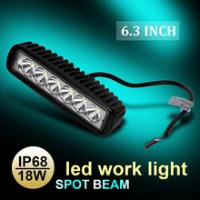 6 3 18W LED Work Light High Power 5D PC Lens Spot Beam Lamp 6000K IP68