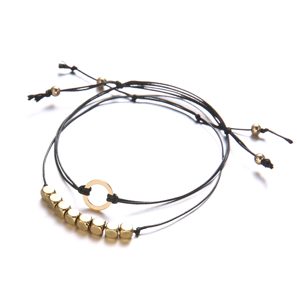 2-unids-set-Boho-geometr-a-multicapa-pulseras-para-las-mujeres-Cadena-de-cuerda-colgante-de