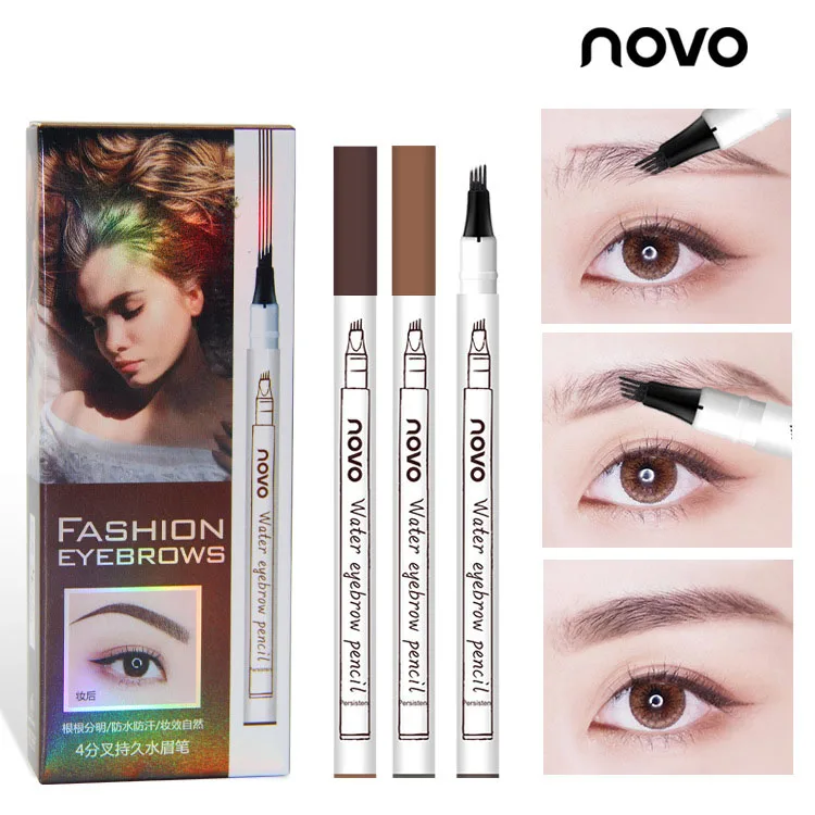

Novo Eyebrow Pen Waterproof Durable Brown Eyebrow Pencil Microblading Eyebrow Tattoo Pen Long Lasting Korean Cosmetics Tools