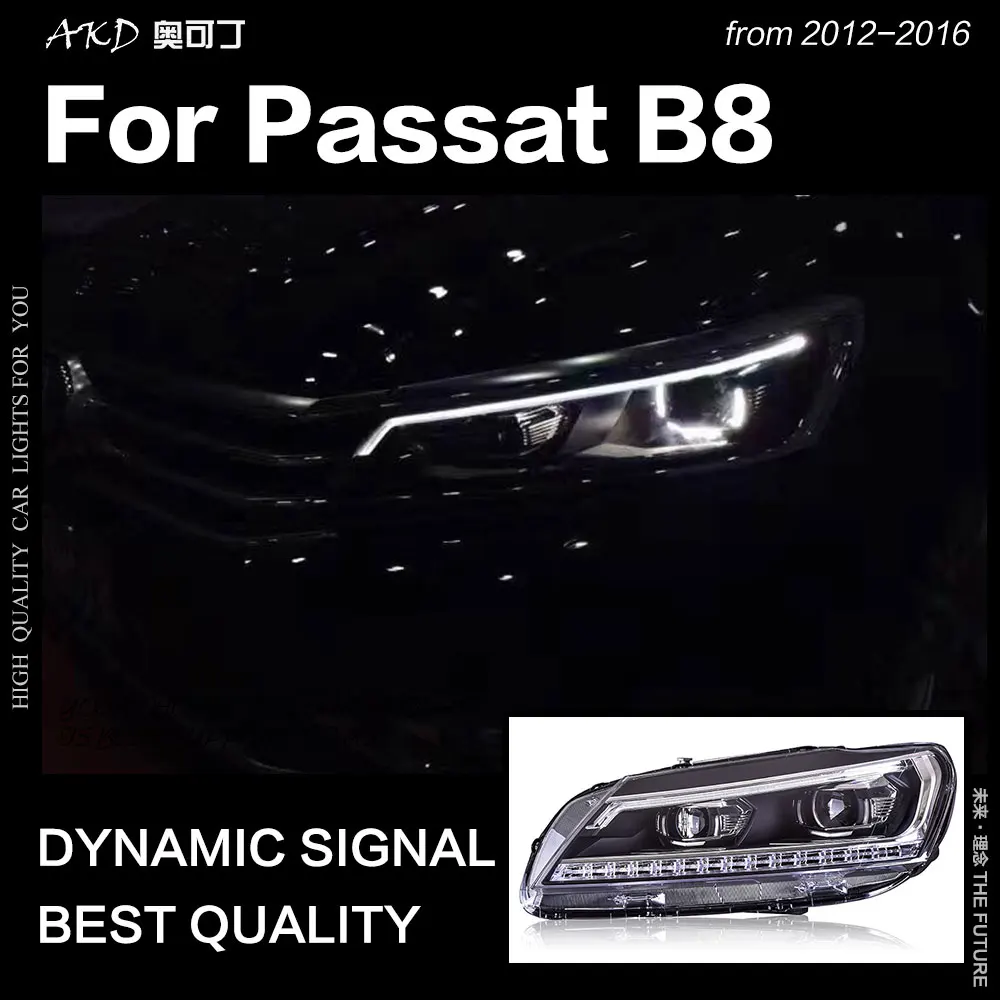 AKD автомобильный Стайлинг для VW Passat B7 фары 2012 Passat US светодиодный фонарь DRL Hid головной фонарь Ангел глаз биксеноновый луч аксессуары