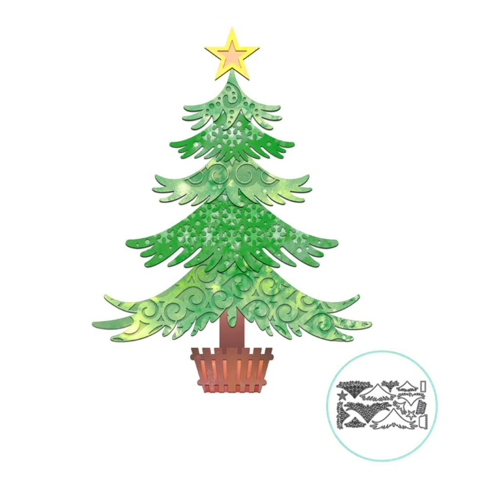 Christmas tree metal cutting Dies Scrapbooking Craft Die Cut create