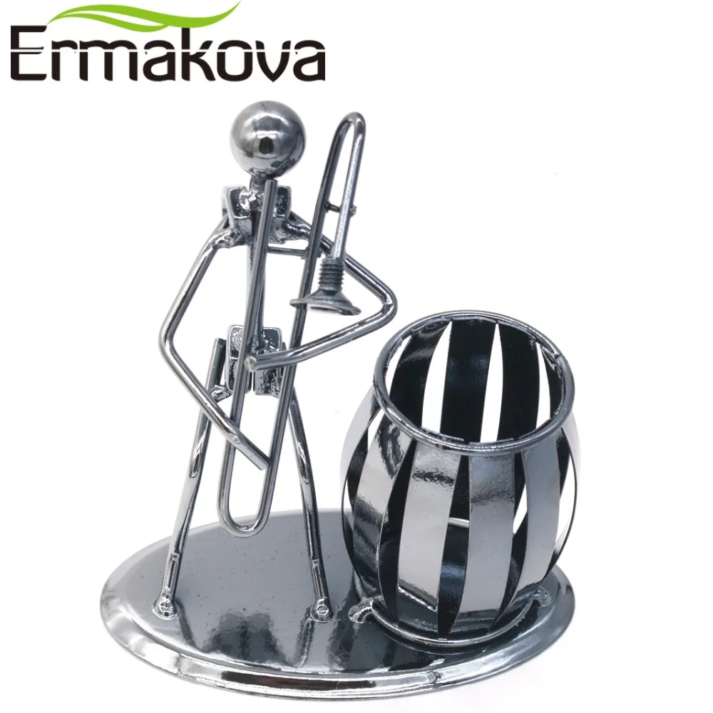 Металлическая музыкальная лента ERMAKOVA в стиле ретро тромбон Музыкальная фигурка