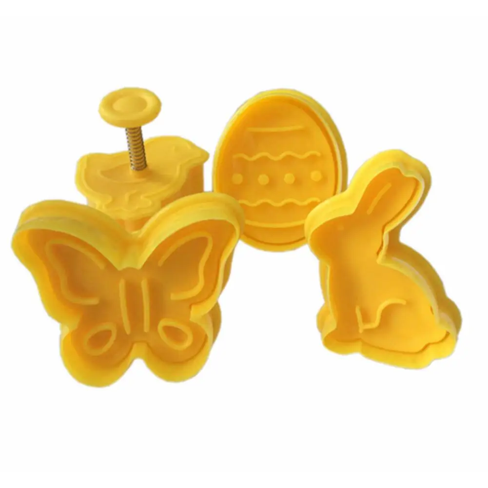 

TPFOCUS 4Pcs Easter Cake Push Cutter DIY Cookies Biscuit Pastry Mold