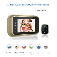 New 3.5inch wireless peephole video eye 32 Rings IR Night vision 3X Zoom Photos taking+Video recording mirilla puerta Max 32G