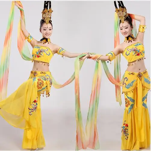 

(0114) High Quality Chinese folk dance costumes dance Thailand Dance Costume National costume of Dunhuang dance costumes