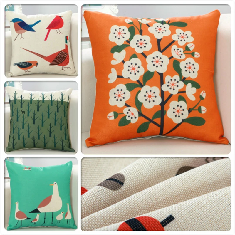 

Tree Cartoon Print Cushion Pads Cover 18x18inch 45*45cm Chair Sofa Seat Back Throw Pillow Case Car Pillowcase Beds Cushioncovers