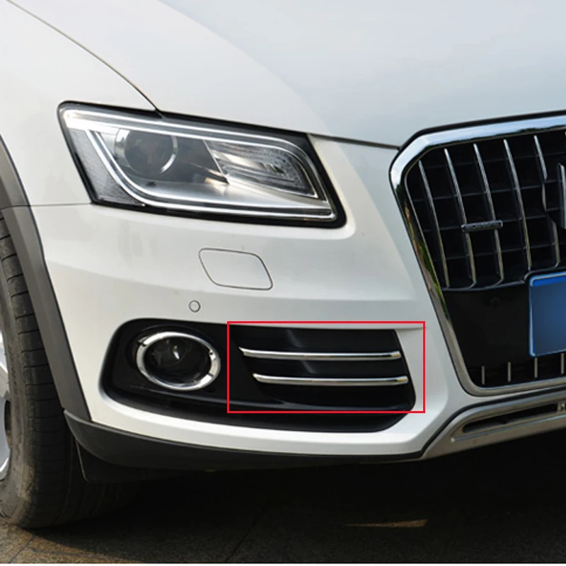 

Free Shipping High Quality ABS Chrome Front Fog lamps cover Trim Fog lamp shade Trim For Audi Q5