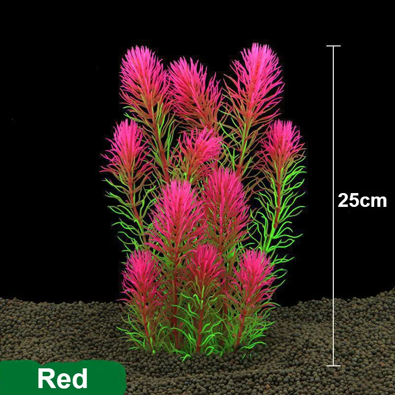 Дизайн Plstic искусственное растение украшение аквариума водяное растение для аквариума украшение травы высота 25 см
