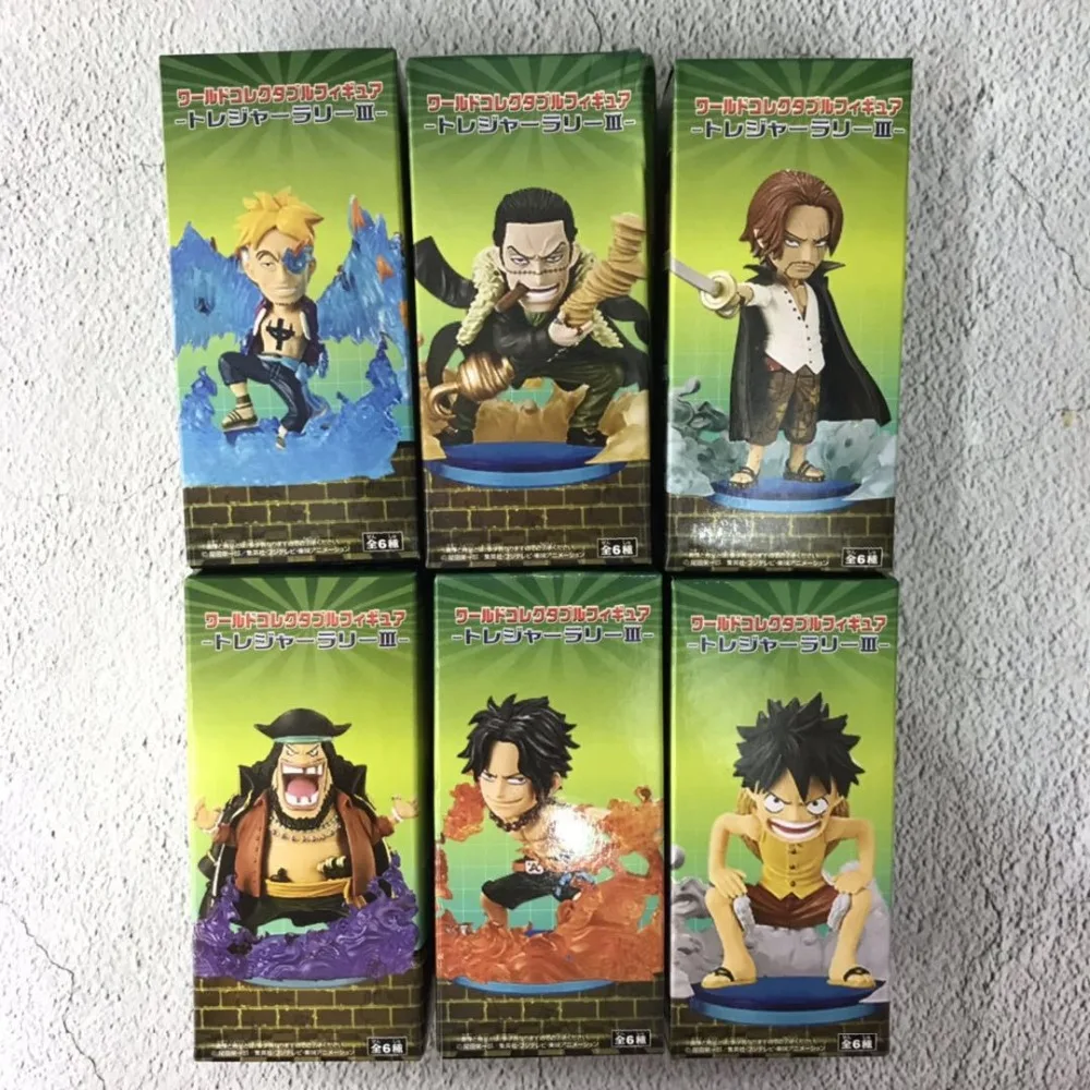 Аниме one piece WCF Луффи туз Марко Шанкс Marshall D Teach Sir крокодил ПВХ фигурка Коллекционная модель детские игрушки кукла подарок