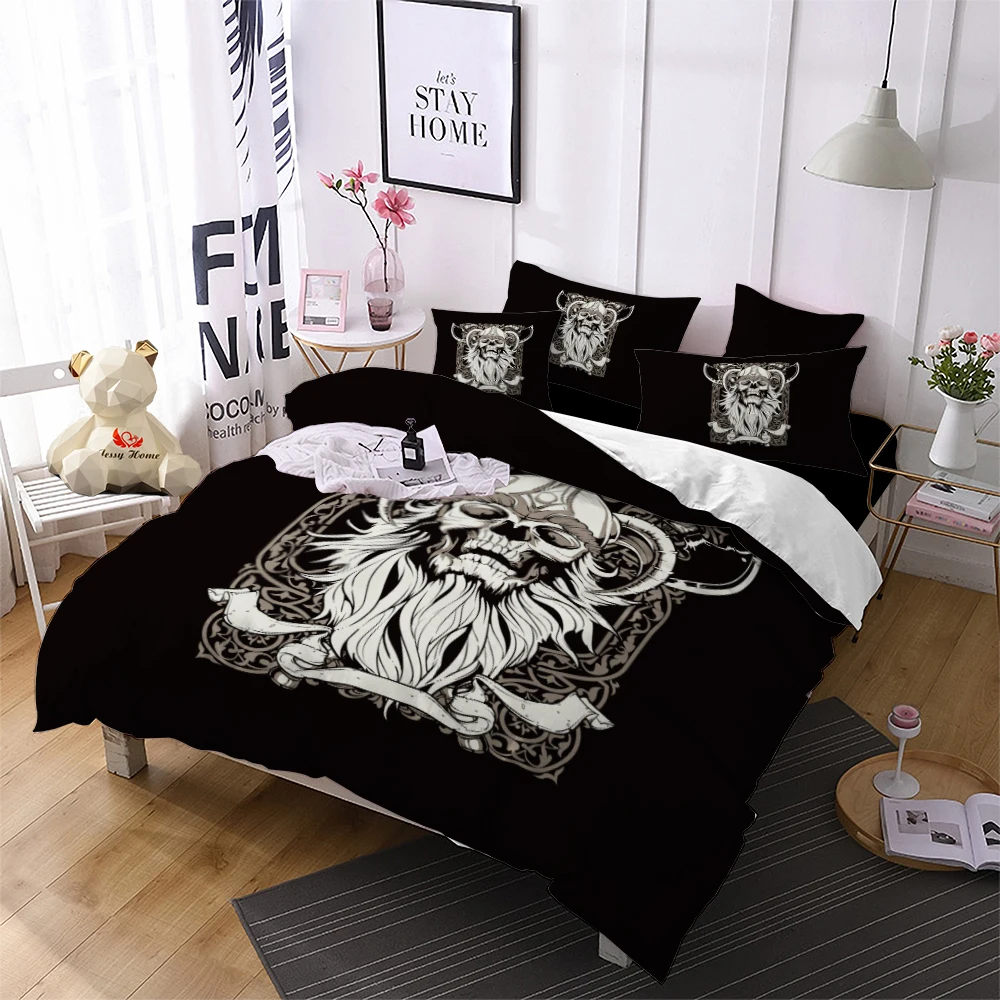 Buy Skull Bedding Set Queen/King Size 3D Printed Bed Sets Black Home Textiles