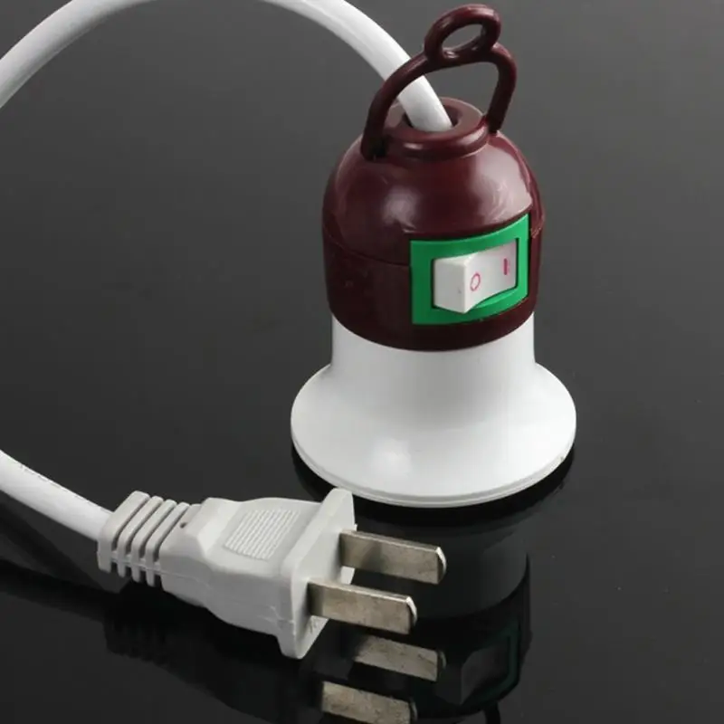 250V 6A E27 светильник держатель лампы конвертер вкл/выкл адаптер розетка США 3 м провод белый для светодиодной лампы e27
