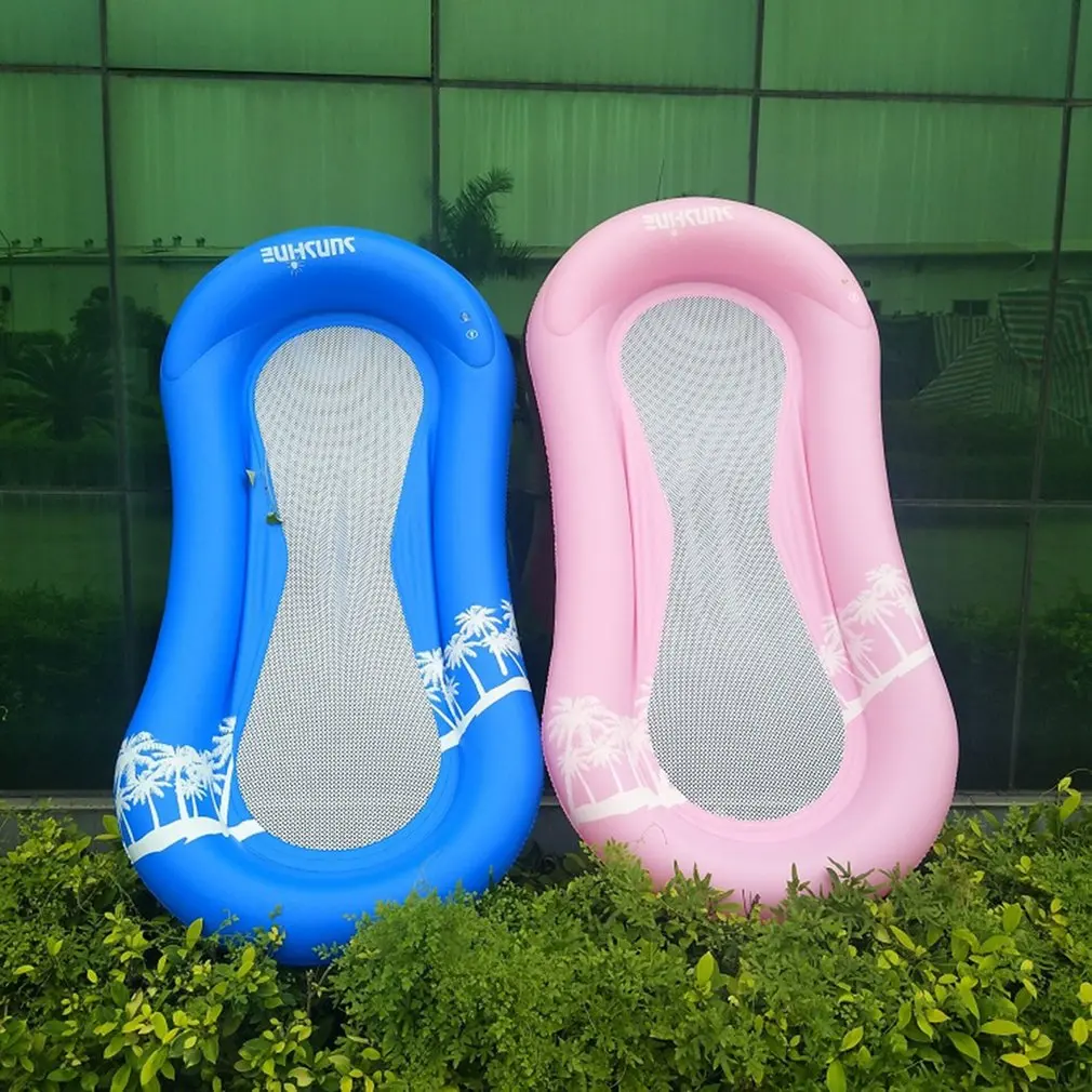 Us 16 21 Inflatable Floating Water Bed Mesh Bottom Water Hammock Lounge Chair Swimming Pool Supplies Water Floating Air Bed Dropshipping In Air