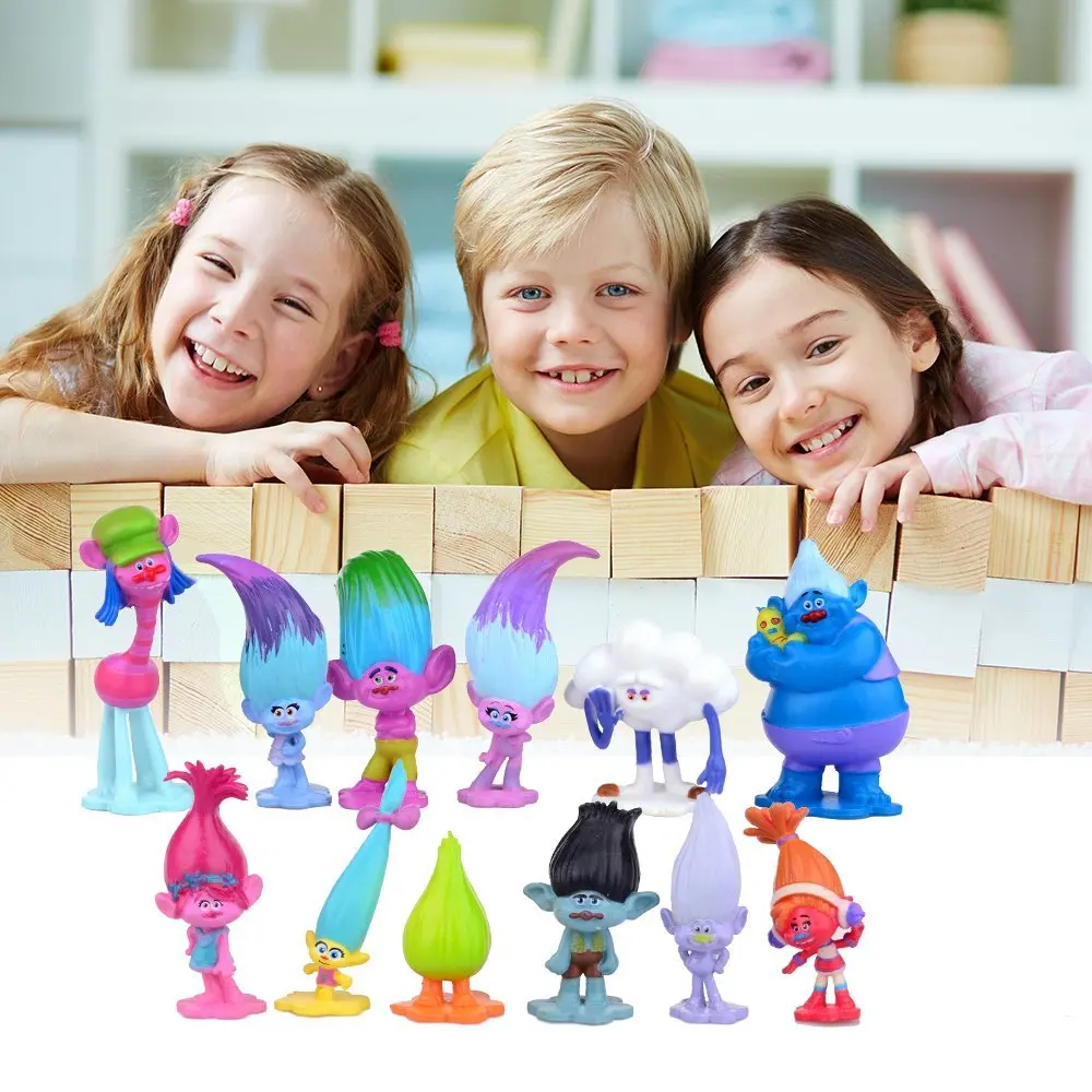 Melone New Arrival 12pcs Troll Toys Mini Trolls Figures Collectable