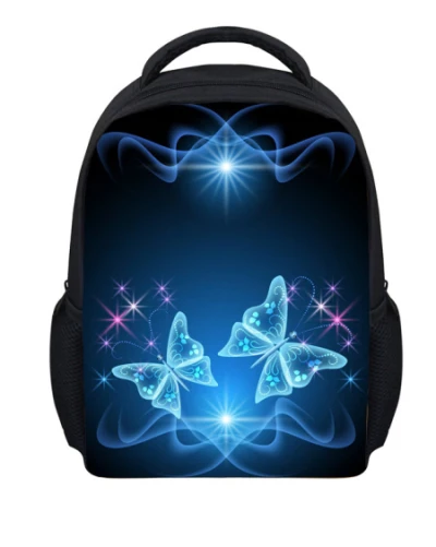 FORUDESIGNS/3D рюкзак с бабочкой для маленьких девочек, детский рюкзак с цветочным узором, детский рюкзак, детские мини-сумки, рюкзак Escolar - Цвет: 6520F