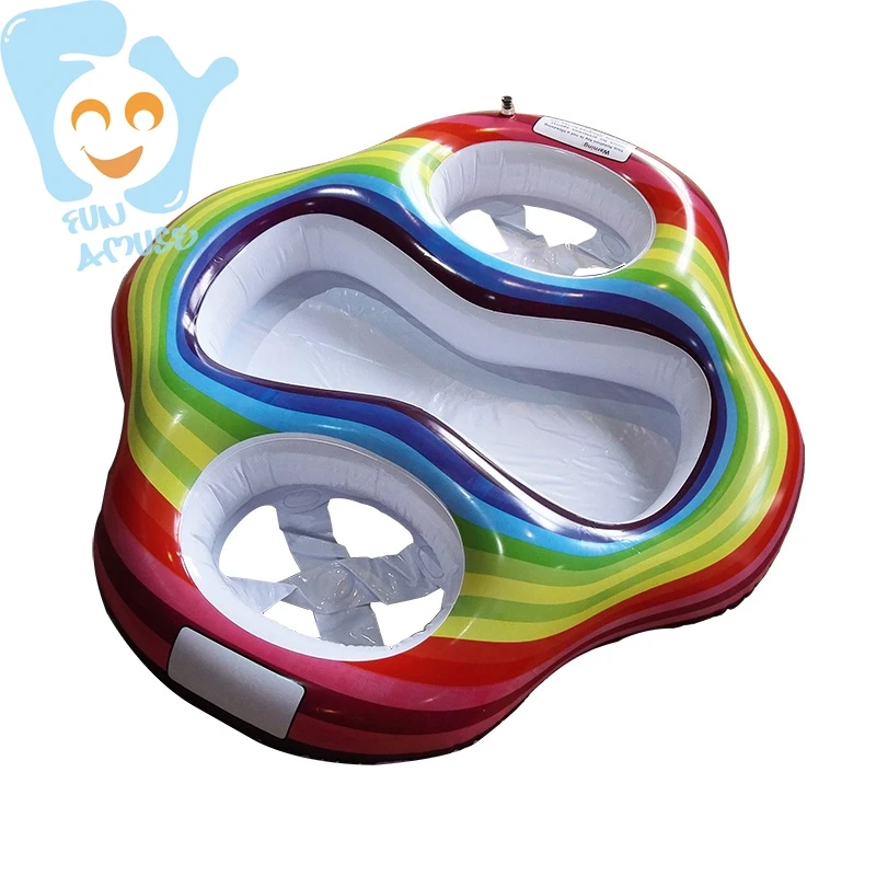 Opblaasbare Twin Baby Dubbele Swim Float Seat Water Leuk Speelgoed