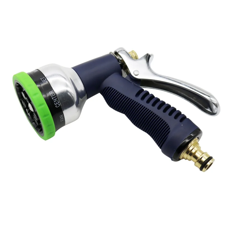 Baratos 9 patrones portátil pistola de agua de alta presión ajustable jardín rociadores de agua riego hogar de lavado de coches Accesorios