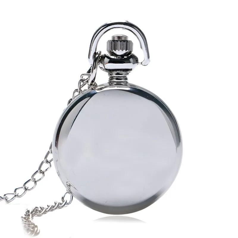 Маленькие серебряные модные длинные цепи цепочки и ожерелья Подвеска для женщин нержавеющая сталь чехол птица карманные часы P595