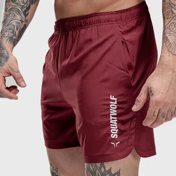 

2019 New Men Gyms Fitness Shorts Mens Summer Quick-dry Casual Embroidery Short Pants Male Jogger Workout Beach Knee Length