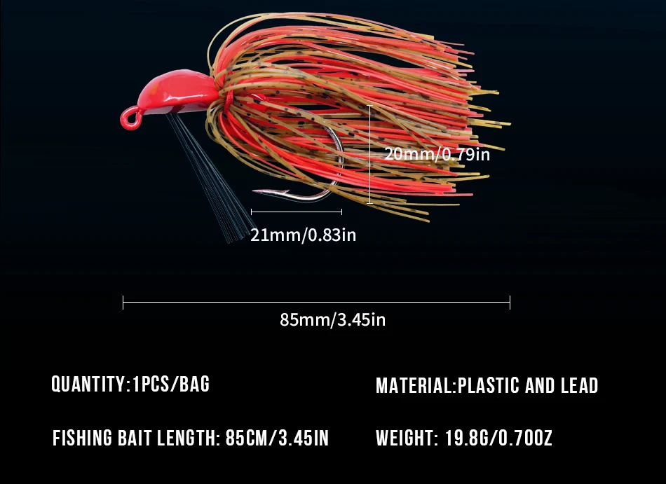 1 шт/3 шт 19 г рыболовная джиг Прикормка искусственные приманки смешанные цвета свинцовая юбка резиновая рыболовная приманка джиг рыболовные приманки для окуня