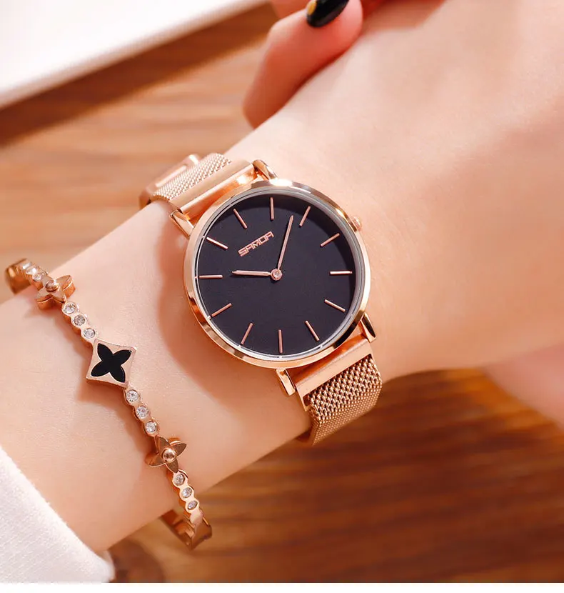 Montre Femme,, модные часы для женщин, роскошный бренд, розовое золото, женское платье, наручные часы, магнит, сетка, сталь, водонепроницаемые часы для женщин