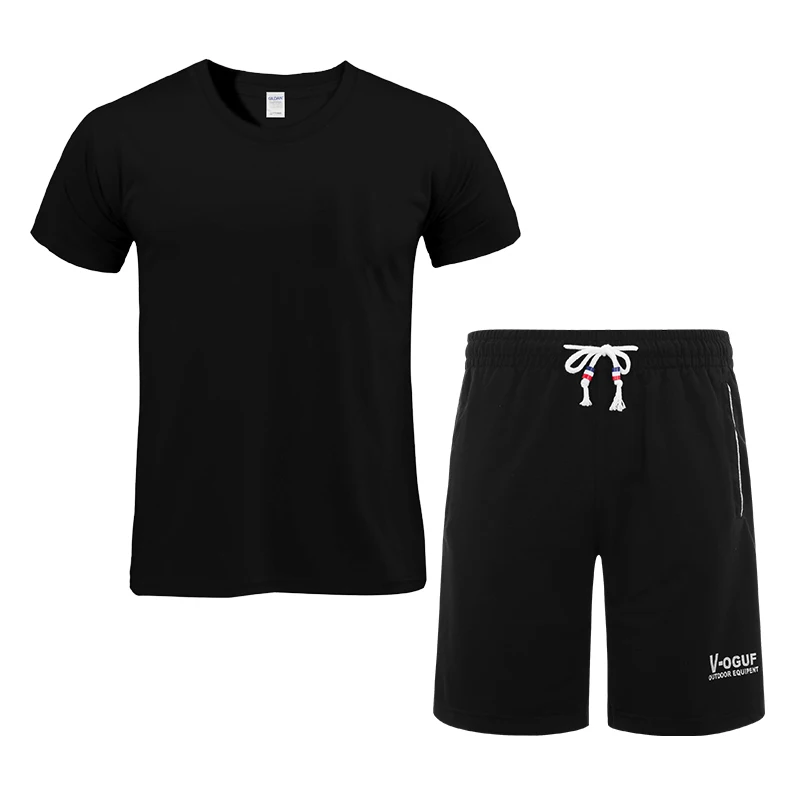 

New Fashion Sportswear And T-shirt Suit Men's T-shirt Shorts + Shorts Men's Summer Sportswear Men's Casual Brand T-shirt