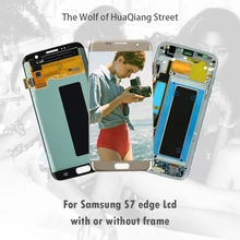 Amoled ЖК-Экран для samsung Galaxy S7 край Дисплей G935F G935FD G9350 сборки Замена с или без рамки