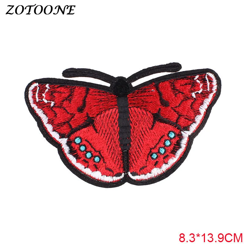 ZOTOONE железные нашивки для одежды бабочка Кот тигр сердце круглые вышитые стикер