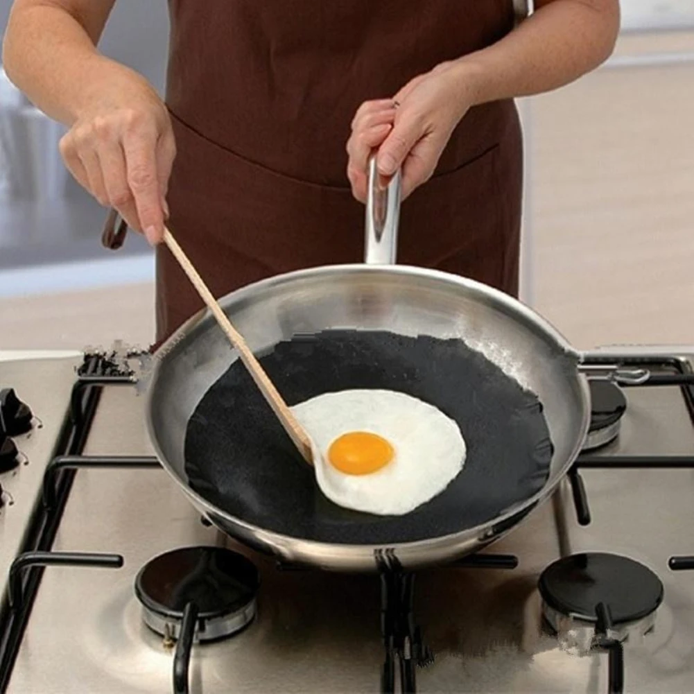 24 см Профессиональный коврик для сковороды антипригарный круглый вкладыш лист кухонный инструмент для приготовления пищи