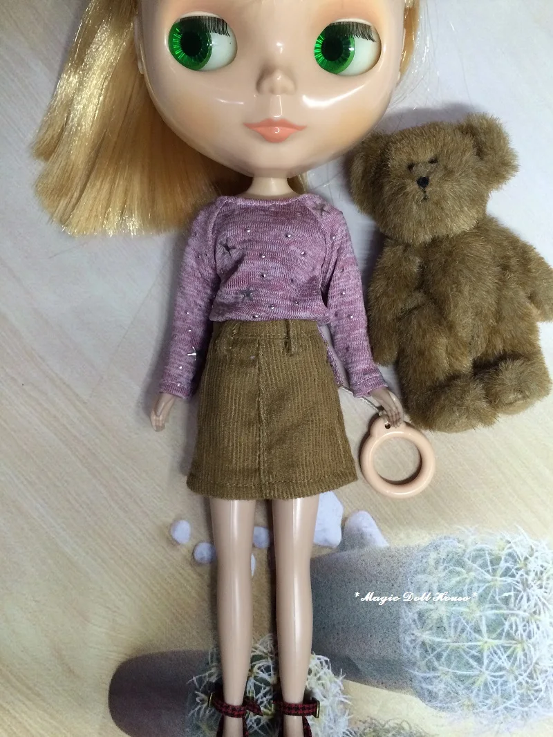 [RMG400] ; одежда NeoBlythe doll# Футболка с принтом звезды для blyth; аксессуары для кукол в розницу