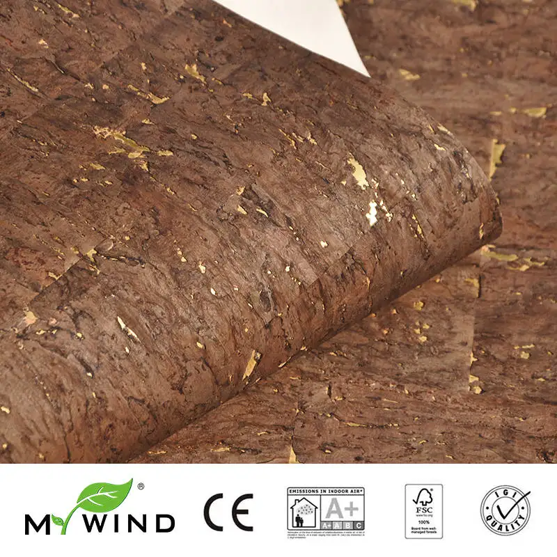 Роскошные коричневые обои MY WIND burlywood из 100% натурального материала безопасные 3d