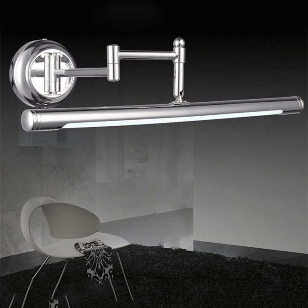 Neuheit beleuchtung moderne silber smd led front spiegelleuchte bad schrank schminktisch küche lampen eingestellt arm europa
