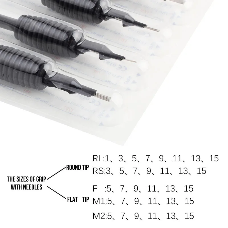 20 шт одноразовые насадки для тату-трубки с иглами 11RM Ассорти размер 3/"(19 мм) для тату Поставка аксессуаров оборудования